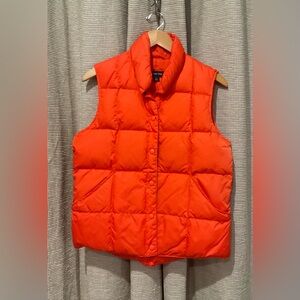 Lands' End Bold Orange Puffer Vest, Size Small 6-8